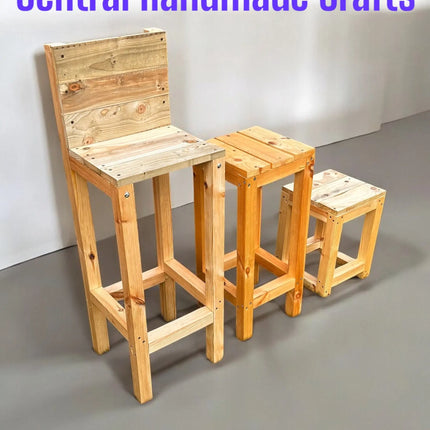 Handmade Wooden Bar Stool My Store