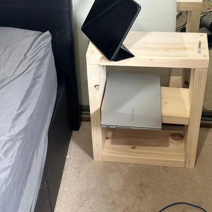 Handmade Rustic Bedside Table Pair My Store