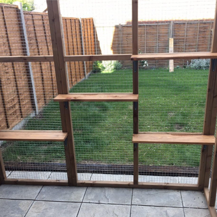 Handmade Wooden Catio with Outdoor Waterproof RGB Lighting - Custom Built for Happy Cats! Central Handmade Crafts
